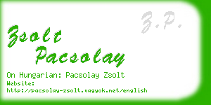 zsolt pacsolay business card